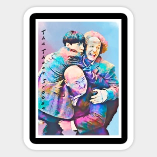 The Three Stooges Poster Art Sticker